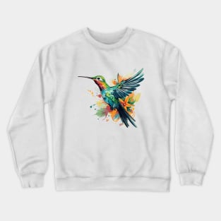 Watercolor Hummingbird Crewneck Sweatshirt